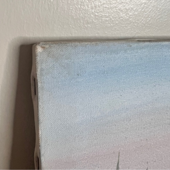 Vintage Original Seascape at Sunrise with Dunes by Artist John Szekes 18 x 14 - Picture 6 of 12